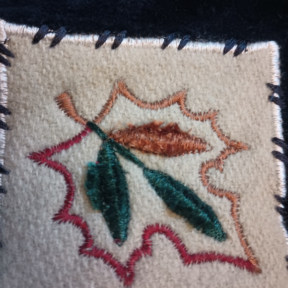 New Directions Womens Cottagecore Fall Vest Large Embroidered Patchwork Autumn - Picture 5 of 12